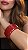 Bracelete Orgânico Acrílico Mesclado Vermelho - Imagem 1