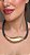 Colar Metal Escovado Silicone Preta - Imagem 1