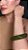 Bracelete Quadrado Resina Verde Oliva - Imagem 1