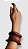 Bracelete Slim Quadrado Madeira - Imagem 2