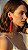 Brinco Insp Chanel Miçangas Vermelho Alongado - Imagem 1