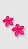 Brinco Máxi Flor Pinceladas Pink - Imagem 2