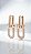 Brinco Elos Insp TF Cravejado Zircônia Dourado Soft Rose - Imagem 1