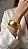 Bracelete Redondo Metal Escovado Dourado - Imagem 2