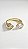 Anel Composê Zircônia Gota & Geométrica Dourado Ajustável - Imagem 1