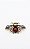 Broche Vintage Besouro Dourado Resina Vinho - Imagem 1