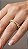 Anel Insp Tiffany Duo X Dourado Zircônias Cravejadas Ajustável - Imagem 1