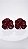 Brinco Flor Metal Esmaltado Vinho - Imagem 2