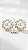 Brinco Pérola Volta Cravejada Zircônia Cristal Baguete Dourado - Imagem 3