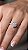 Anel Coração Cravejado Moissanite Prata 925 Ajustável - Imagem 1