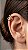 Brinco Ear Cuff Duplo Cravejado Zircônia Dourado - Imagem 1