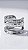 Brinco Ear Cuff Vazado Zircônia Prata - Imagem 2