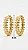 Conjunto Colar e Argolas Insp Cartier Clash Dourado - Imagem 6