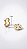 Brinco Argola Orgânica Click Dourado Aço - Imagem 4