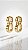 Brinco Argola Orgânica Click Dourado Aço - Imagem 1