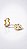 Brinco Argola Orgânica Click Dourado Aço - Imagem 3