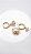 Brinco Trios Argolas Mix Coração Zircônias Cravejadas Ouro - Imagem 1