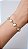 Pulseira Chatons Cristal Aço Dourado - Imagem 1