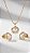 Conjunto Colar e Brincos Composê Zircônia Baguete & Pérola Dourado - Imagem 1