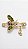 Broche Alfinete Besouro GG Verde Strass Dourado - Imagem 1
