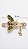 Broche Alfinete Besouro GG Verde Strass Dourado - Imagem 2