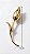Broche Flor Tulipa Alongada Dourada - Imagem 2