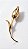 Broche Flor Tulipa Alongada Dourada - Imagem 1