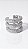 Brinco Ear Cuff Triplo Zircônias Cravejadas Prata - Imagem 2