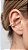 Brinco Ear Cuff Serpente BV Cravejado Zircônias Dourado - Imagem 1