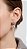 Brinco Duplo Virginia Médio Ear Jacket 4 Garras Prata 925 Zircônia - Imagem 1