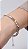 Pulseira Riviera Quadrada Zircônias Coloridas 4 Garras Aço Prata Ajustável - Imagem 2