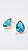 Brinco Gota Chaton Azul Dourado - Imagem 3