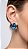 Brinco Gota Chaton Azul Dourado - Imagem 1
