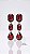 Brinco Chatons Vermelho Soft Touch Negro - Imagem 3