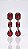 Brinco Chatons Vermelho Soft Touch Negro - Imagem 2