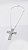 Colar Crucifixo Zircônias Cravejadas Banho Ródio Branco - Imagem 3