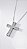 Colar Crucifixo Zircônias Cravejadas Banho Ródio Branco - Imagem 2