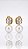 Brinco Pérola Mix Chaton Cristal Banho Ouro 18K Aço - Imagem 2