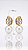 Brinco Pérola Mix Chaton Cristal Banho Ouro 18K Aço - Imagem 4