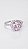 Anel Halo Zircônia Rosa Cravejado Prata Ajustável - Imagem 2