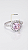 Anel Halo Zircônia Rosa Cravejado Prata Ajustável - Imagem 4