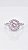 Anel Halo Zircônia Rosa Cravejado Prata Ajustável - Imagem 3