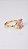 Anel Quadrado Lapidação Princesa Zircônia Rosa Dourado Ajustável - Imagem 3