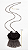 Colar Alongado Mini Bag Crochê Correntes Ródio Negro - Imagem 3