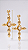 Brinco Pendente Cruz Dolce Orgânica Zircônia Aço Dourado - Imagem 3