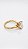 Anel Solitário Oval Zircônia Aço Dourado - Imagem 3