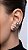 Brinco Esferas Com Pedra Zircônia Ear Cuff Banho Ródio Branco - Imagem 1