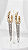 Brinco Argola Bold Composê Correntaria Banho Ouro 18K e Ródio Branco - Imagem 3