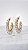 Brinco Argola Bold Composê Mini Argolas Banho Ouro 18K e Ródio Branco - Imagem 3