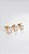 Brinco Trio Oval Zircônia 4 Garras Banho Ouro 18K - Imagem 2